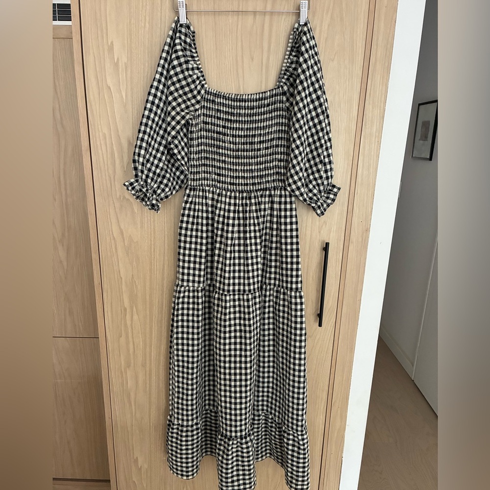 Black and White Gingham Women's Dress